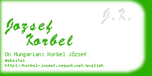 jozsef korbel business card